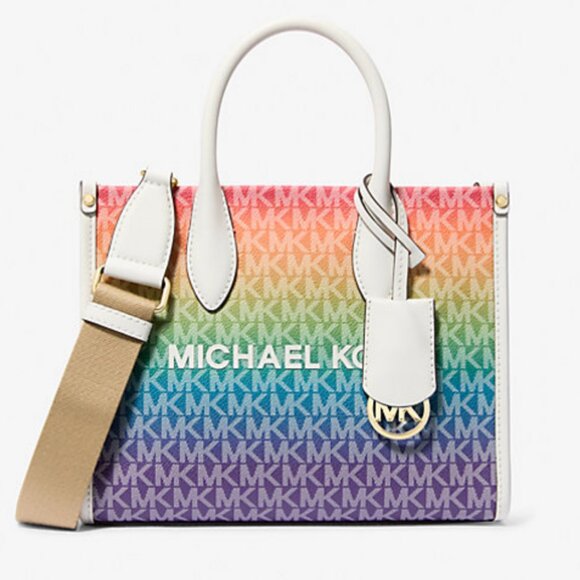 Michael Kors Handbags - Michael Kors Mirella Small Rainbow Signature Logo Crossbody Bag NWT